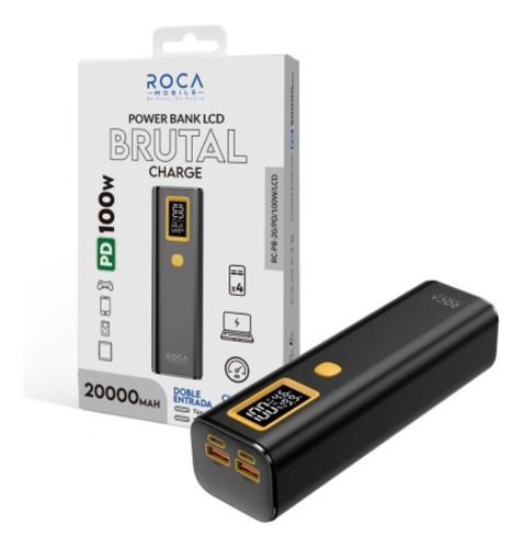 Cargador Portátil Power Bank Roca Pb20/lcd+pd100w 20.000mah