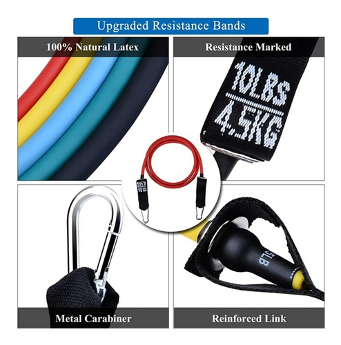 Ligas Bandas De Resistencia Reforzadas Kit (((17 Piezas)))