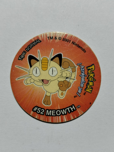 Pokémon Tazos 3 Edición Especial #52 Meowth 