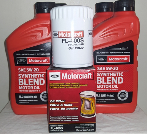 Aceite Semisintetico Motorcraft Combo Fiesta, 4litros+filtro