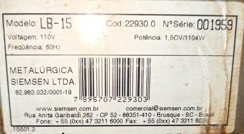 Imagen 2 de 3 de Licuadora Industrial De 15 Litros Ref 200