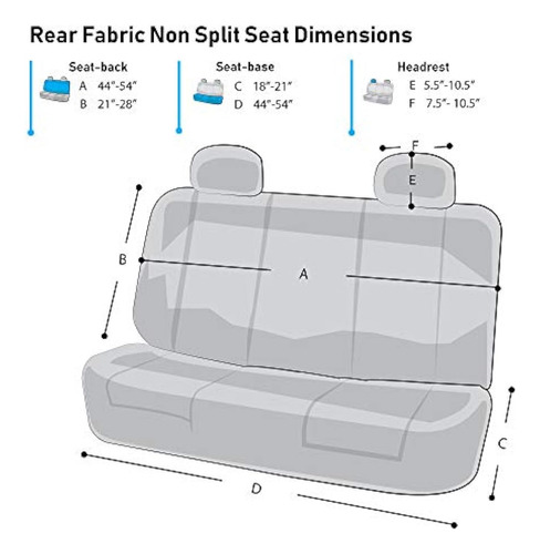 Funda De Asiento De Coche Fh Group Para Asiento Trasero, Col