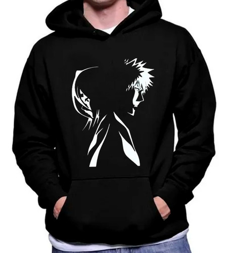 Imagen 1 de 2 de Poleron Estampado Bleach Kurosaki Ichigo Rukia Kuchiki
