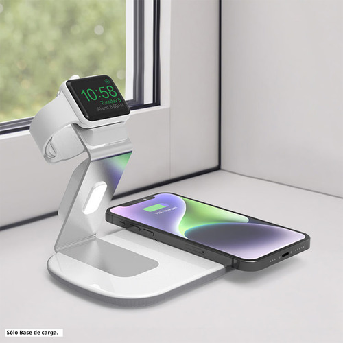 Base De Carga Inalámbrica Dual Para iPhone Y Apple Watch Dus