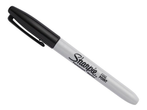 Marcador Sharpie Permanente Punta Fina Indeleble Color Negro