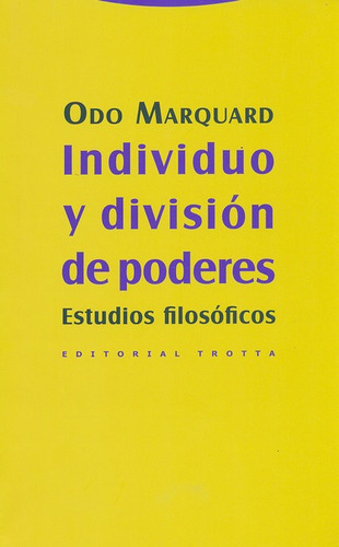 Libro Individuo Y Division De Poderes. Estudios Filosoficos