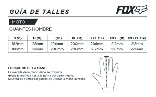 Imagen 10 de 15 de Guantes Motocross Mx Fox Pawtector Tienda Fox #21737-046