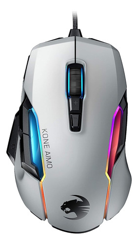 Ratón Gaming Optico Con Cable Blanco Kone Aimo Para Pc