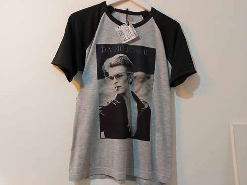 Remera Spun Manga Ranglan David Bowie Retrato Thin White Duk