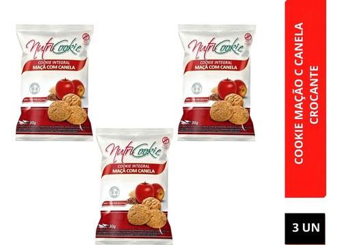 Cookie de Maçã sem Glúten e sem Lactose Nutricookie 120g