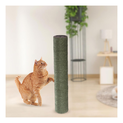 Poste Para Rascar Para Mascotas, Poste De Verde 40cmx8cm