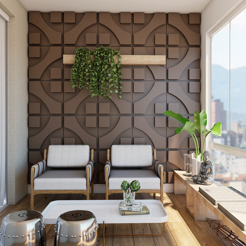 Imagem 5 de 10 de Revestimento De Pvc 3d Parede E Teto Placa Decorativa 50x50