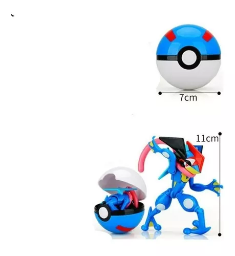 Brinquedo Pokemon Greninja Na Pokebola Boneco Articulado em