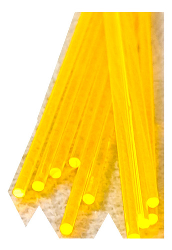 2 Fibra Ótica Truglo 1,5mmx10cm Verm Esc E 1.0mm Amarela