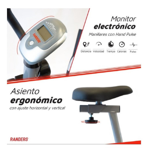 Imagen 3 de 10 de Bicicleta Vertical Magnética Arg-131 Randers