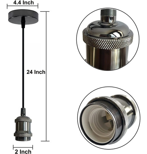 Lampara Colgante Vintage Para Bombillos Edison.  Por Unidad