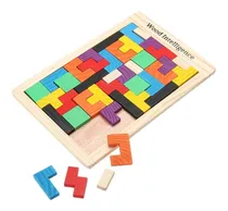Comprar Tetris De Madera Juego Didactico Rompecabezas 40 Piezas