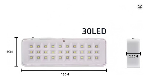 Luz De Emergencia Led Potente Recargable 30 Leds 220v