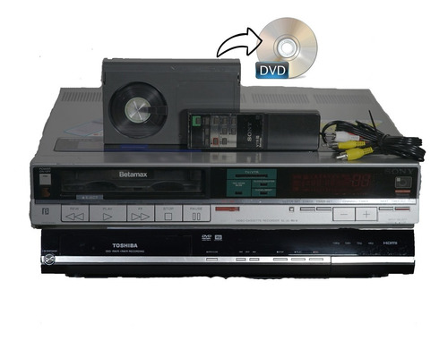 Videocasetera Betamax Sony Beta Betamax Copia Beta A Dvd