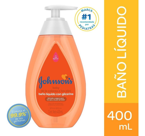 Baño Liquido Johnsons Baby De Cabeza A Pies X 400ml