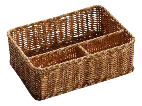Cesta De Almacenamiento Con 3 Compartimentos, 22x18x8cm