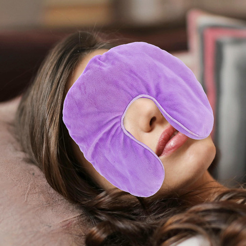 Nuevo Máscara For Dormir Pesada De Color Morado Con Perlas