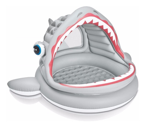 Imagen 2 de 4 de Pileta Inflable Intex Tiburon Con Techo + Inflador Cuotas