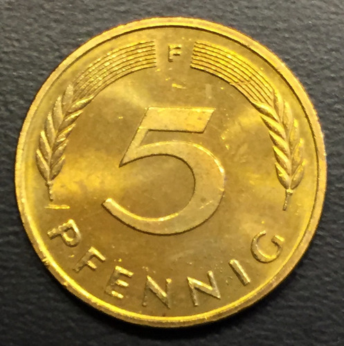 Ale340 Moneda Alemania Federal 5 Pfennig 1988 F Unc-bu Ayff