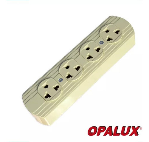 Tomacorriente Visible 4 Tomas Universales Tierra Opalux 15a