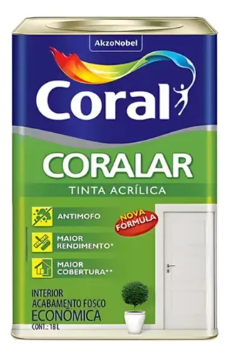 Tinta Coralar Anti Mofo Acrilica Coral Escolha Sua Cor!!