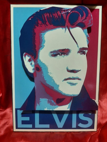 Cuadros De Madera Grandes 3d Elvis Presley 3