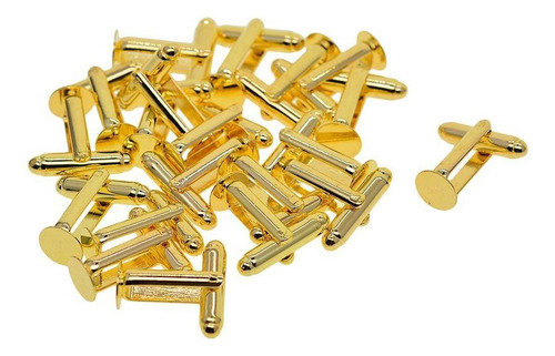 40×paquete Gemelos Latón Dorado Base Espacios