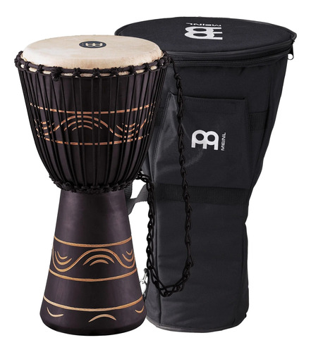 Djembe Meinl Adj4-m Tallado A Mano C/ Funda Proadj