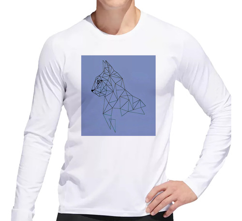 Remera Hombre Ml Animales Gato Geometrico Cat Moderno M1