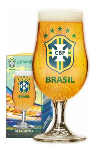 Taça Cerveja Chopp Original Seleção Brasileira Vidro 380ml