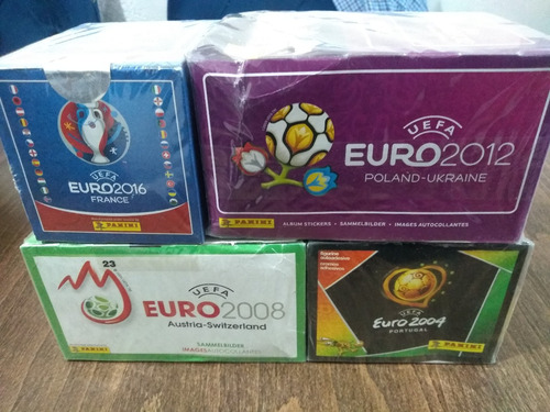 Cajas Estampas Euro 2004, 2008, 2012 Y 2016 Panini