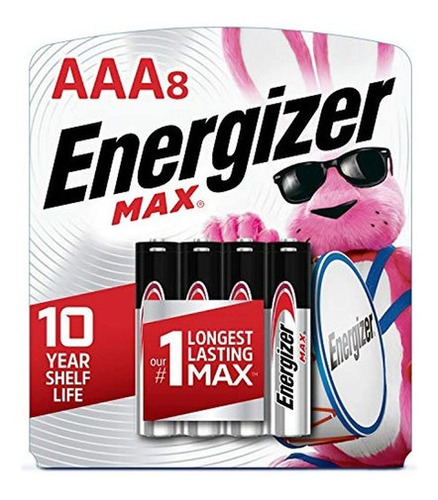 Energizer Max Pilas Aa E92mp-8 Paquete De 8 Negro 1 1