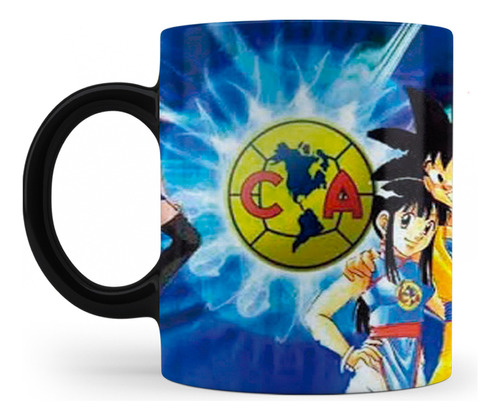 Taza Mágica Futbol Goku Americanista Personalizada América