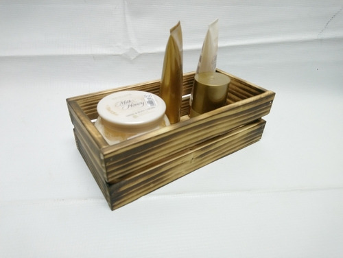 Imagen 6 de 8 de Set 3 Cajas Organizadoras Madera Rústica