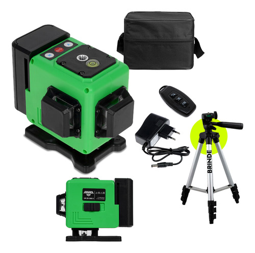 Kit Nivel A Laser 12 Linhas 3d Profissional + Tripe Brinde