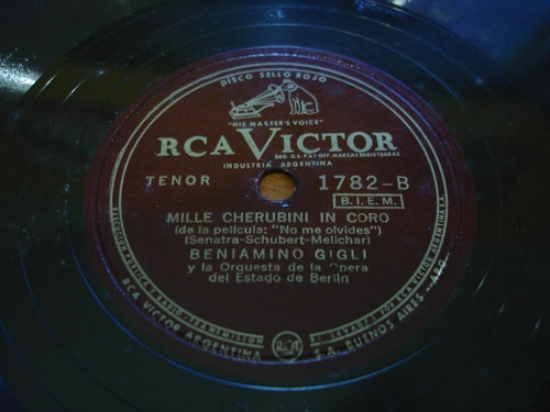 Pasta Beniamino Gigli Rca Victor C66