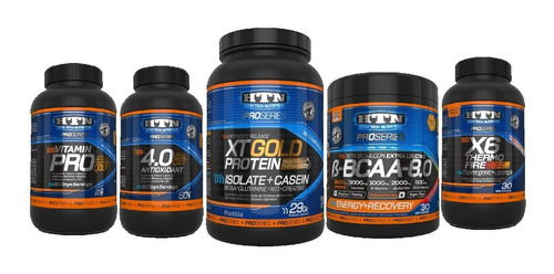 Xt Gold + Beta Bcaa + Vitamin Pro + X6 Thermo Fire + Antioxidant Pro Series Htn 