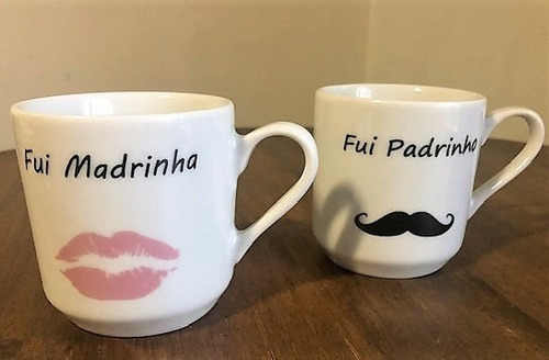 8 Canecas Padrinho E Madrinha Boca Rosa 2 Linha