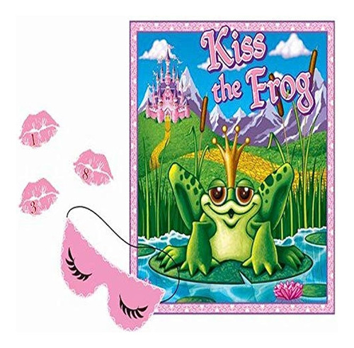 Juego De Fiesta Kiss The Frog (máscara Y 12 Labios Incluidos