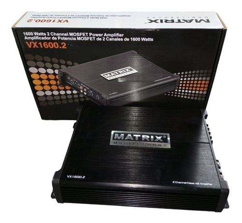Amplificador De Dos Canales De 1600w Matrix Modelo Vx1600.2