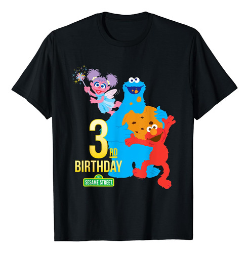 Camiseta Del Tercer Cumpleaños De Barrio Sésamo