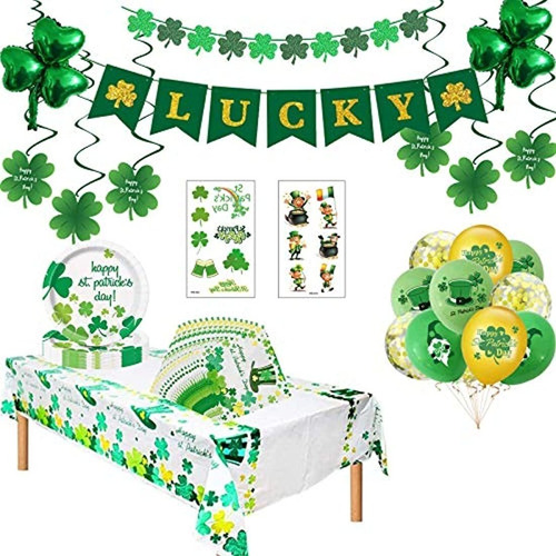 Kit Decorativo Temativa San Patricio,color Verde. Marca Pyle