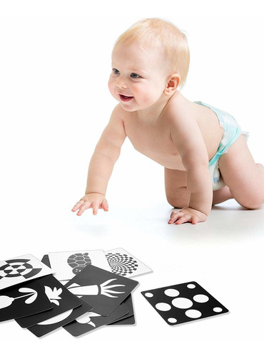48 fotos 5.5 X 5.5 pulgadas diseñado Cont.. Negro Blanco Tarjetas Flash para niños 