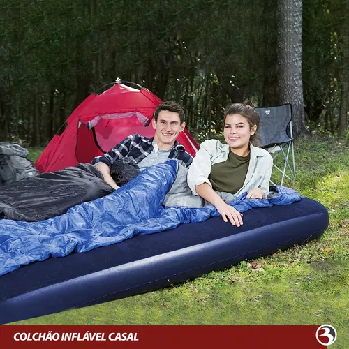 Colchão Inflável De Casal 295kg Camping Praia Viagem Bestway