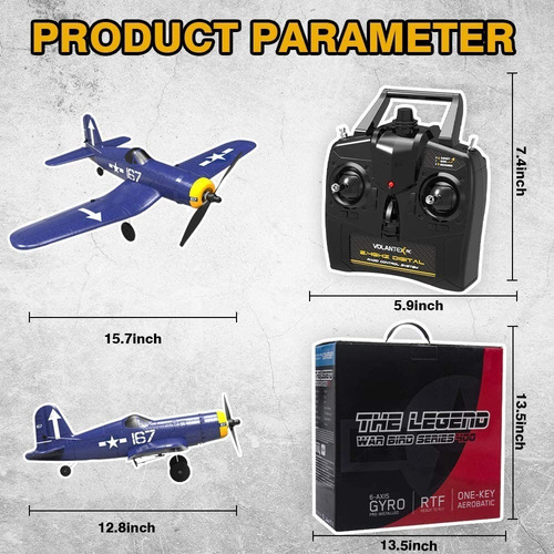 Imagen 6 de 7 de Avion A Escala De Radio Control 4 Canales Para Acrobacias